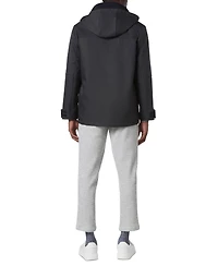 Marc New York Men's Tompkins Micro-Houndstooth Fleece-Lined Soft Shell Hooded Parka
