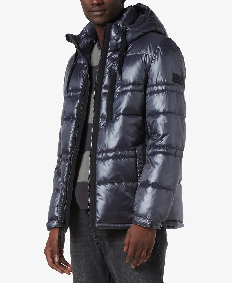 Marc New York Men's Gotham Super Wet Cire Puffer with Grossgrain Trim