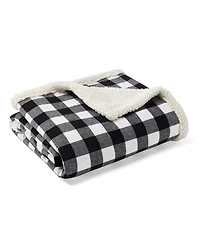 Eddie Bauer Cabin Plaid Cotton Yarn Dyed Flannel Pillow and Throw Set