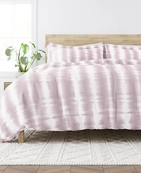 Kaycie Gray Linear Tie Dye 3-Pc. Duvet Cover Set