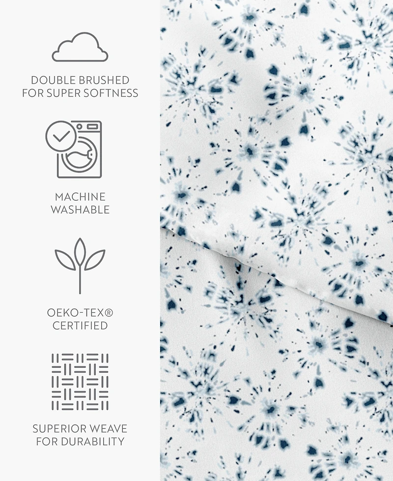 Kaycie Gray Star 3-Pc. Duvet Cover Set, Full/Queen