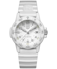 Luminox Unisex Swiss Leatherback Sea Turtle Dive White Rubber Strap Watch 39mm