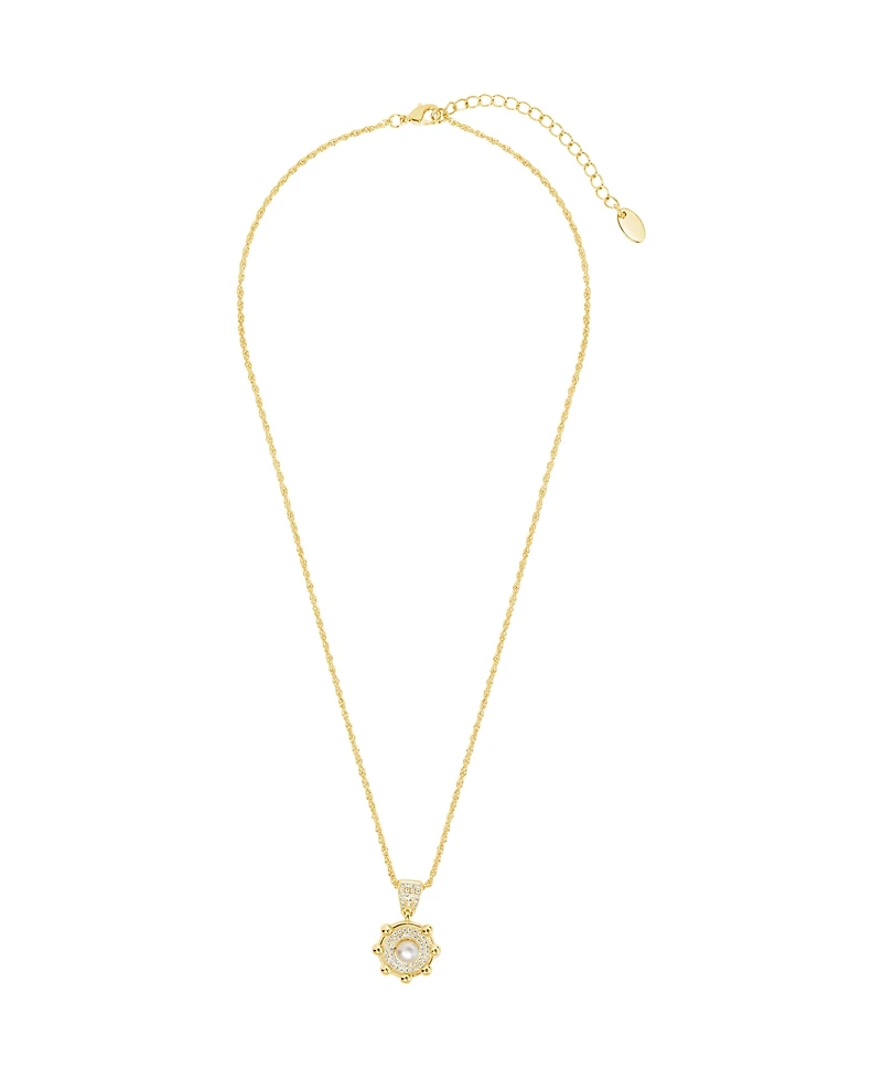 Sterling Forever Cubic Zirconia Etta Pendant Necklace