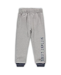 Toddler Boys Colosseum Navy and Heathered Gray Penn State Nittany Lions Poppies Hoodie Sweatpants Set