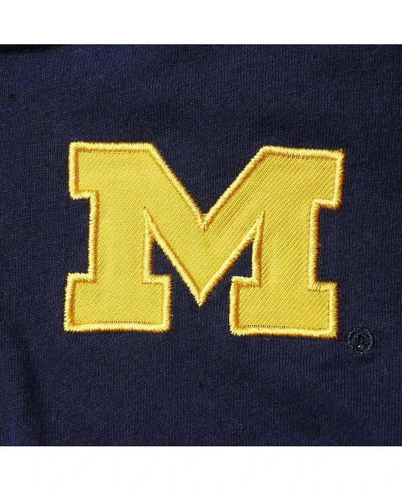 Toddler Boys Colosseum Navy and Heathered Gray Michigan Wolverines Poppies Hoodie Sweatpants Set