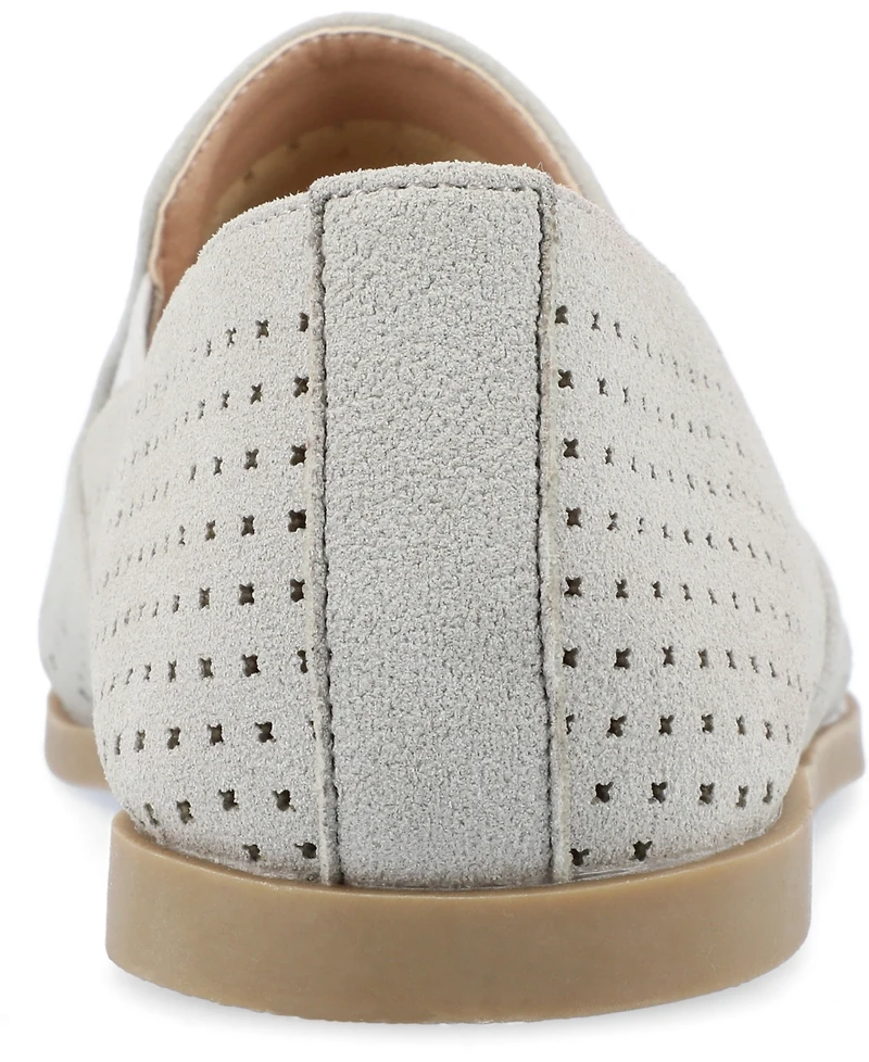 Journee Collection Women's Lucie Perforated Slip On Loafers
