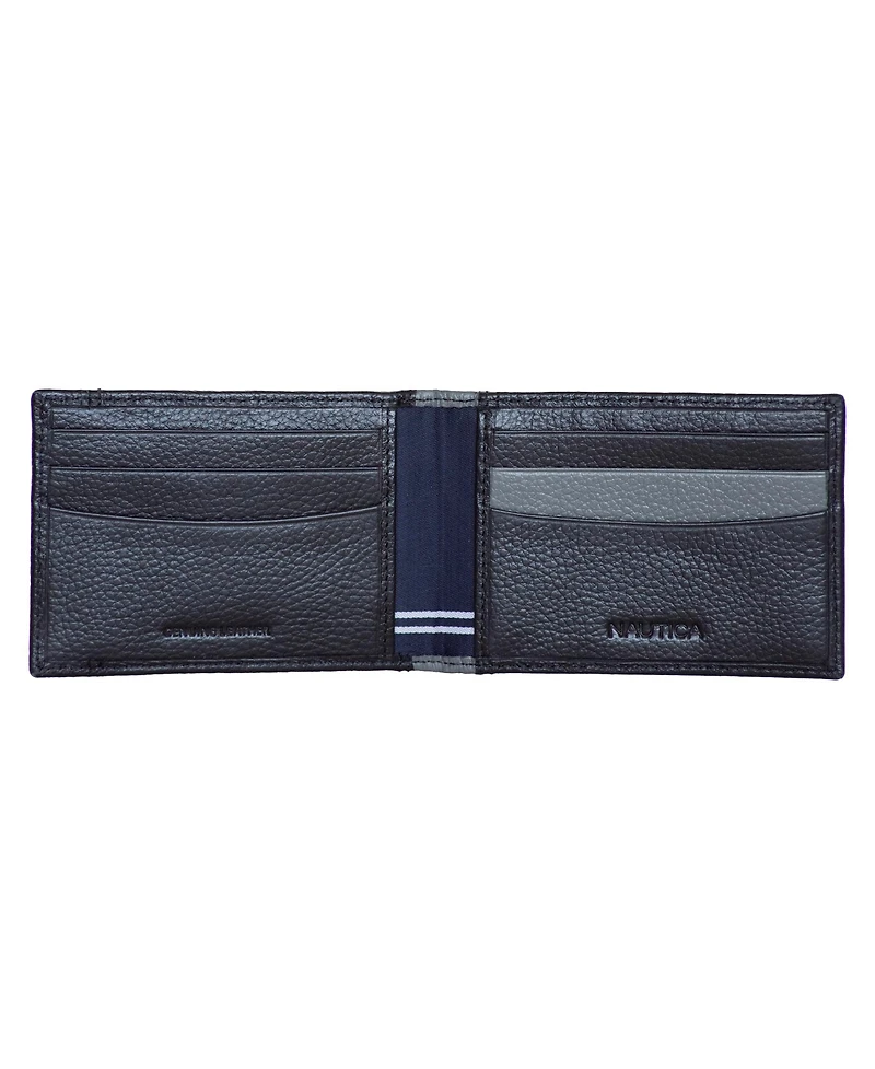 Nautica Men's Front Pocket Leather Wallet