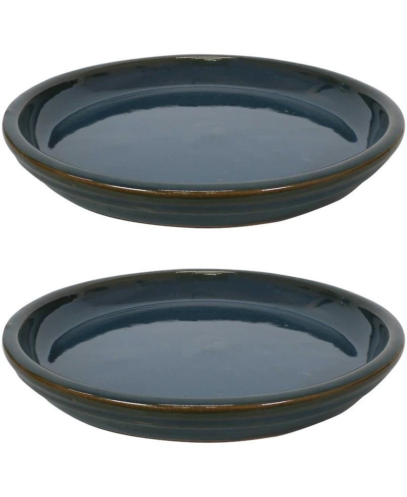 Outdoor/Indoor High-Fired Glazed Uv- and Frost-Resistant Ceramic Flower Pot Planter Saucers