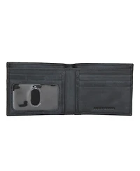 Lucky Brand Men's Flag Embossed Leather Bifold Wallet