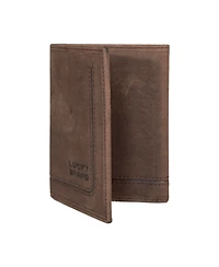 Lucky Brand Men's Grooved Leather Trifold Wallet