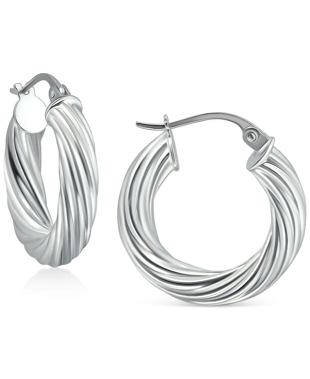 Giani Bernini Wide Twist Small Hoop Earrings, 20mm, Created for