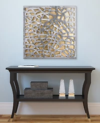 Empire Art Direct Enigma Polished Steel Leaf 3D Abstract Metal Wall Art