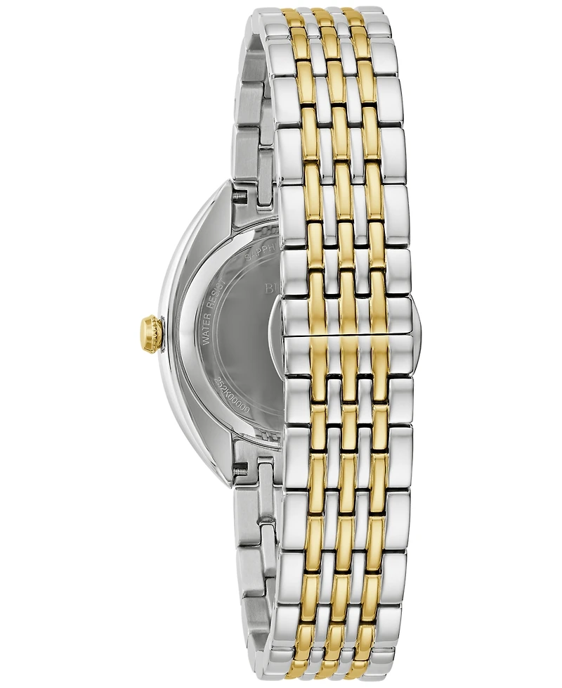 Bulova Women's Classic Two Tone Stainless Steel Bracelet Watch 30mm, A Macy's Exclusive Style