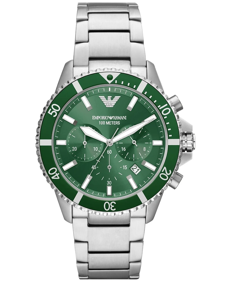 Emporio Armani Men's Chronograph Stainless Steel Bracelet Watch 43mm
