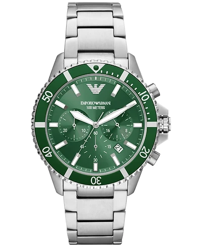 Emporio Armani Men's Chronograph Stainless Steel Bracelet Watch 43mm