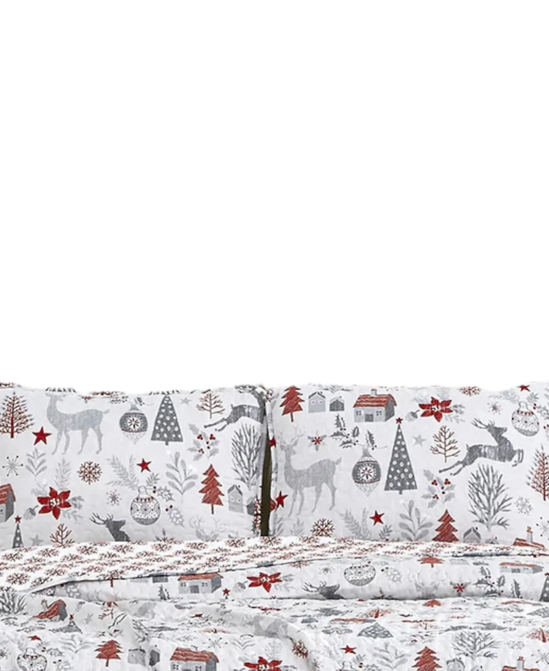 Southshore Fine Linens Holly Jolly Lane Reversible 6-Pc. Comforter Set