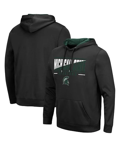 Colosseum Men's Michigan State Spartans Slash Stack 2.0 Pullover Hoodie