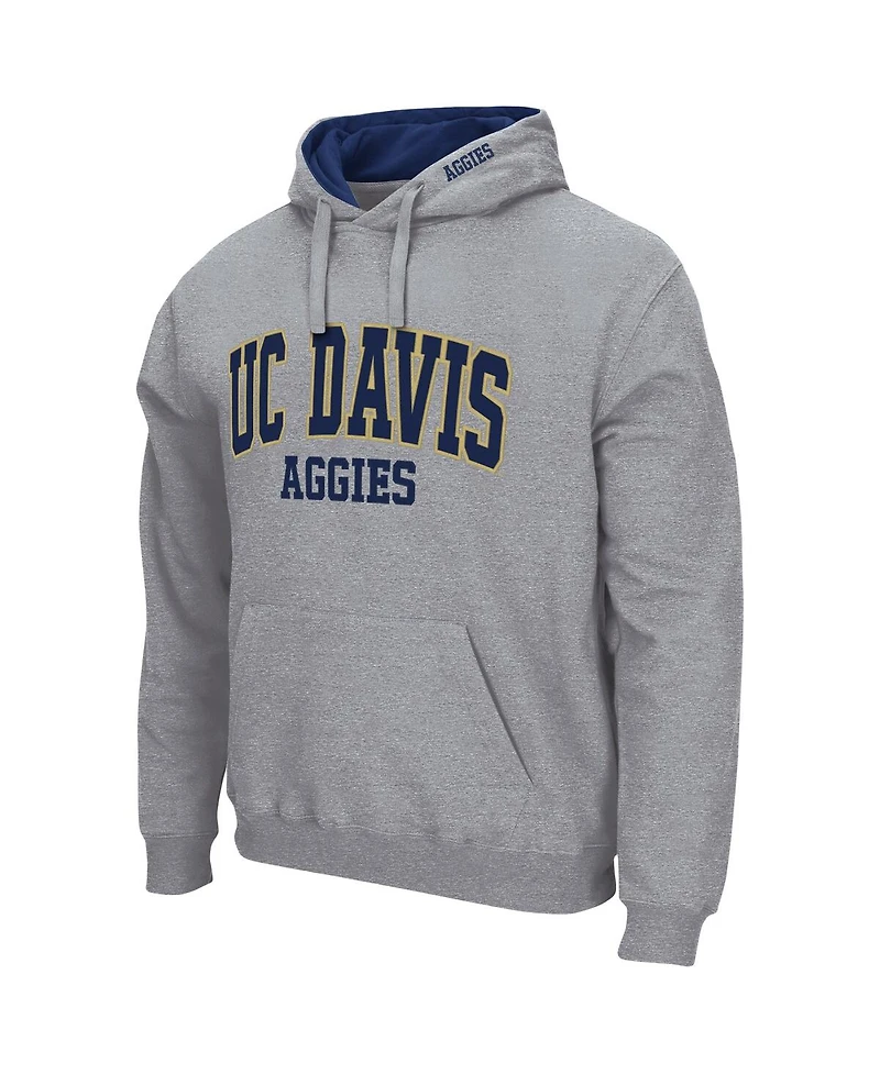 Colosseum Men's Uc Davis Aggies Arch and Logo Pullover Hoodie