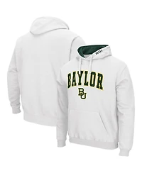 Men's Colosseum White Baylor Bears Arch & Logo 3.0 Pullover Hoodie