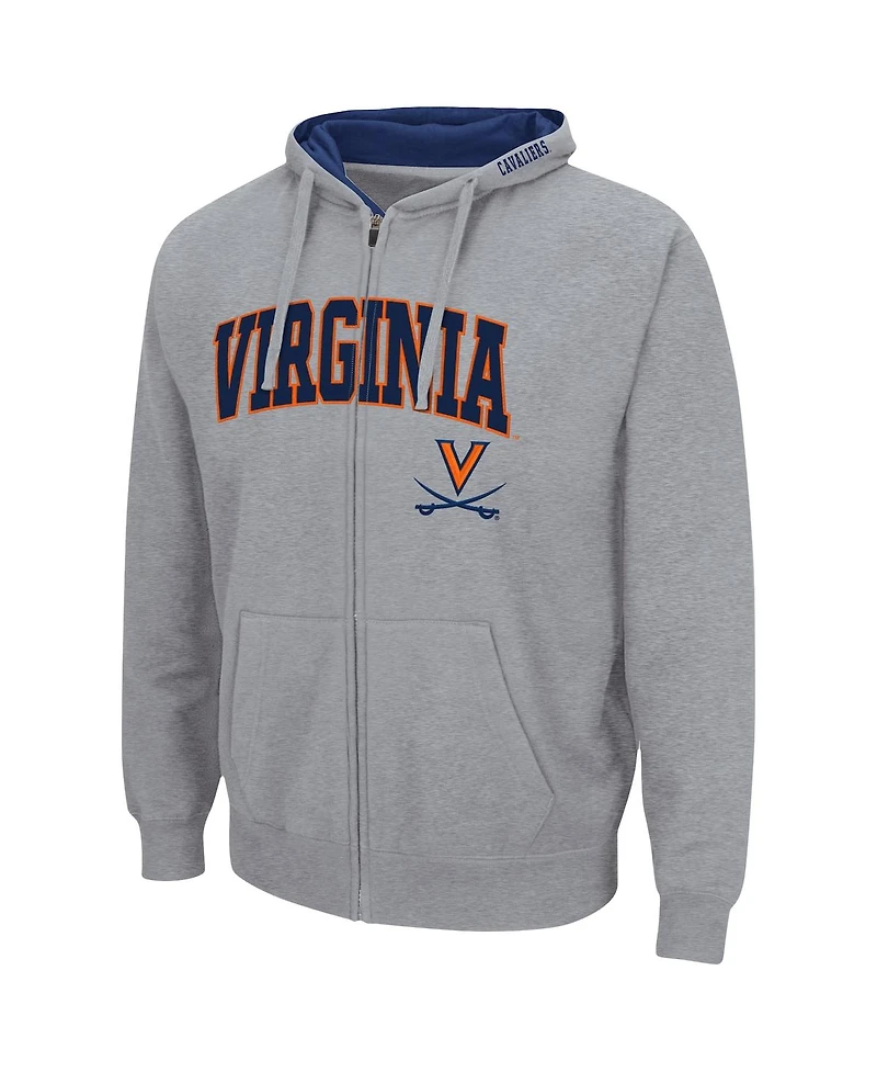 Colosseum Men's Virginia Cavaliers Arch & Logo 3.0 Full-Zip Hoodie