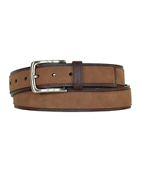 Nautica Men's Casual Leather Belt with Suede Overlay