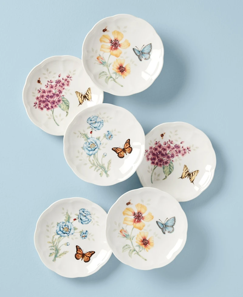 Lenox Butterfly Meadow Tidbit Party Plates, Set of 6
