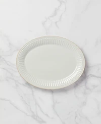 Lenox French Perle Groove Collection 16" White Oval Platter