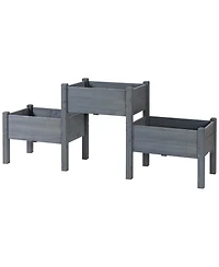 3 Tier Raised Garden Bed Freestanding Planter Box for Vegetables Herbs