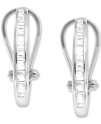 Diamond Baguette Hoop Earrings (1/2 ct. t.w.) in 14k White or Yellow Gold