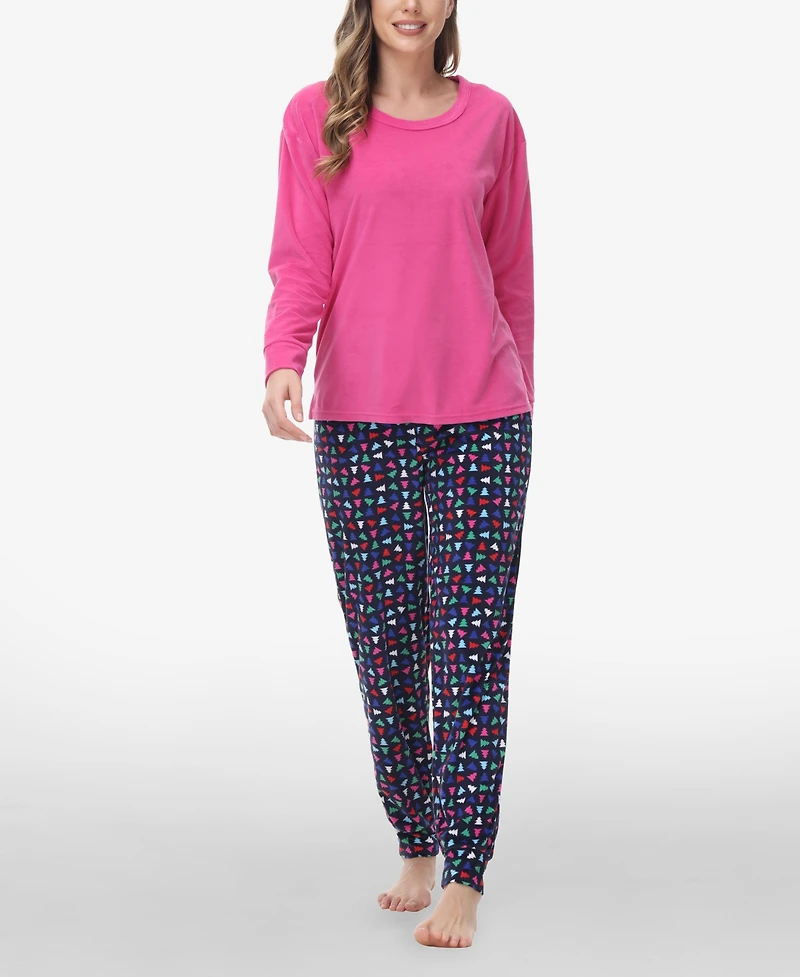 Ink+Ivy Women's Long Sleeve Crew Top with Jogger, Set of 2