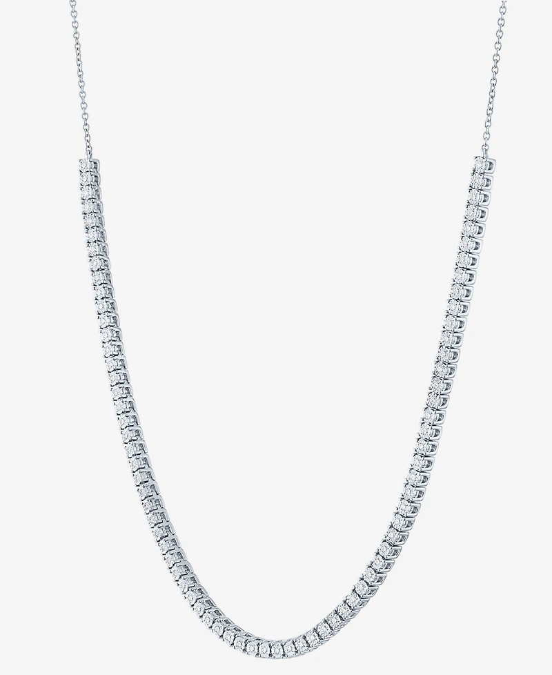 Diamond 18" Tennis Necklace (1/2 ct. t.w.) in Sterling Silver