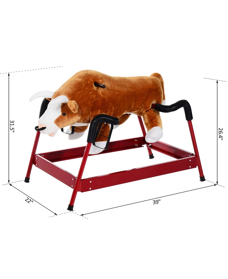 Qaba Kids Spring Rocking Horse for Kids, Bull