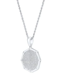 Men's Grown With Love Lab Grown Diamond Cluster 22" Pendant Necklace (1/2 ct. t.w.) in 10k White Gold