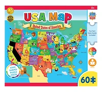 Explorers - Usa Map with State Shaped pieces 60 Piece Kids Puzzle