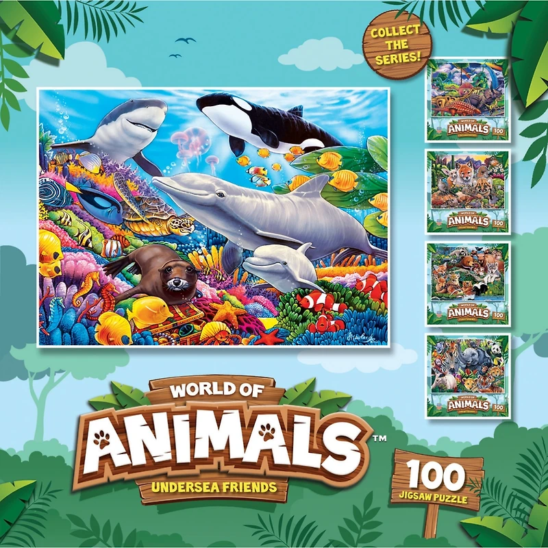 Masterpieces World of Animals Undersea Friends 100 Piece Jigsaw Puzzle