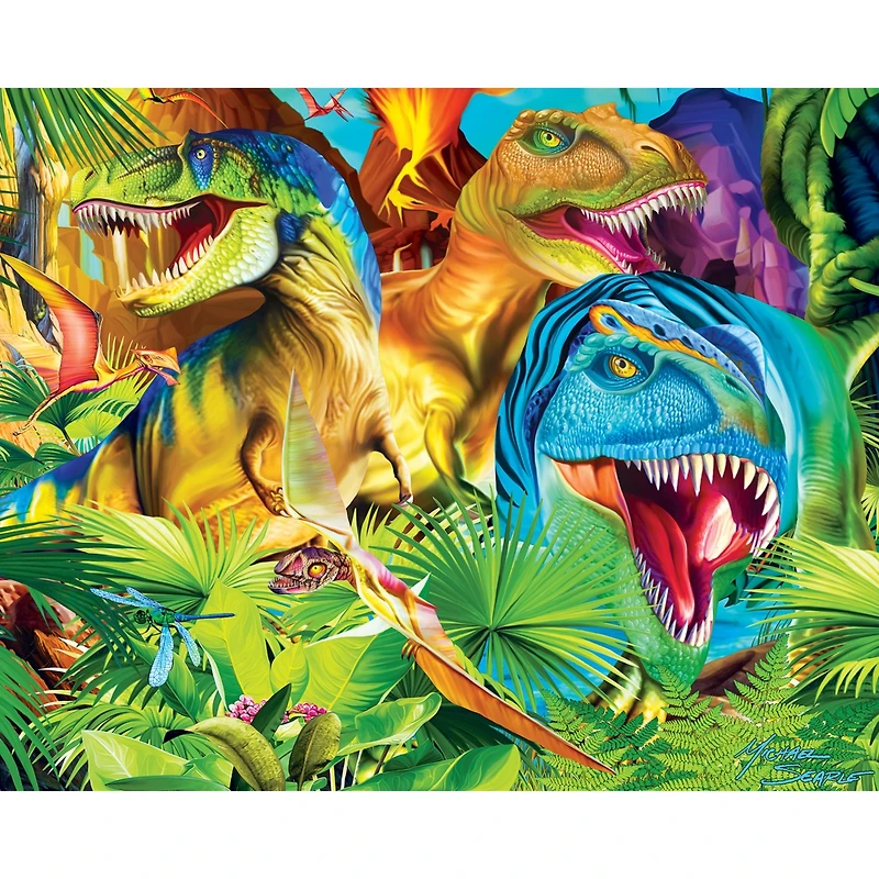 MasterPieces Glow in the Dark 4-Pack 100 Piece Jigsaw Puzzles - V2