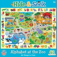Hide & Seek - Alphabet at the Zoo 48 Piece Jigsaw Puzzle