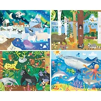 Masterpieces Hello, World! 4-Pack 100 Piece Jigsaw Puzzles for kids