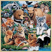 MasterPieces Wood Fun Facts Forest Friends 48 Piece Wood Jigsaw Puzzle