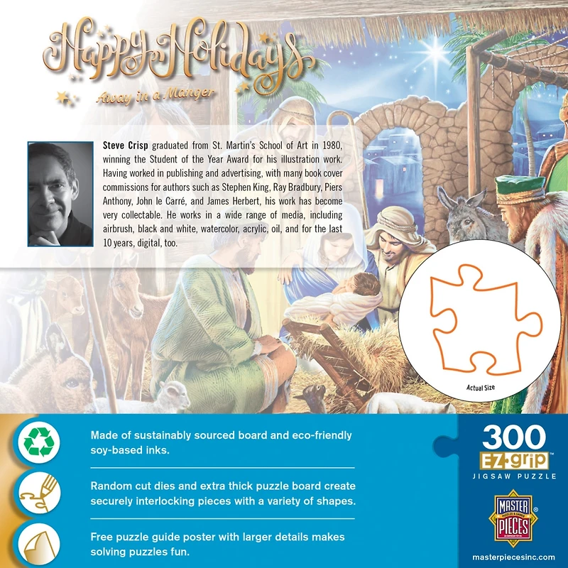 MasterPieces Happy Holidays - Away in a Manger 300 Piece Ez Grip Puzzle