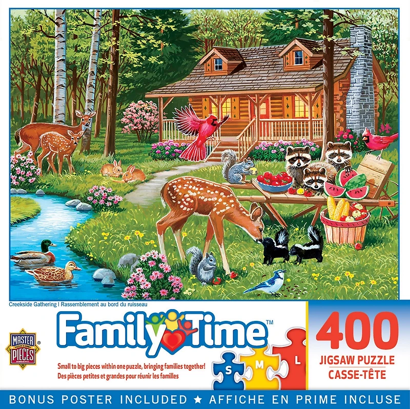 MasterPieces Family Time - Creekside Gathering 400 Piece Jigsaw Puzzle