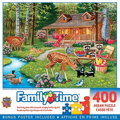 MasterPieces Family Time - Creekside Gathering 400 Piece Jigsaw Puzzle