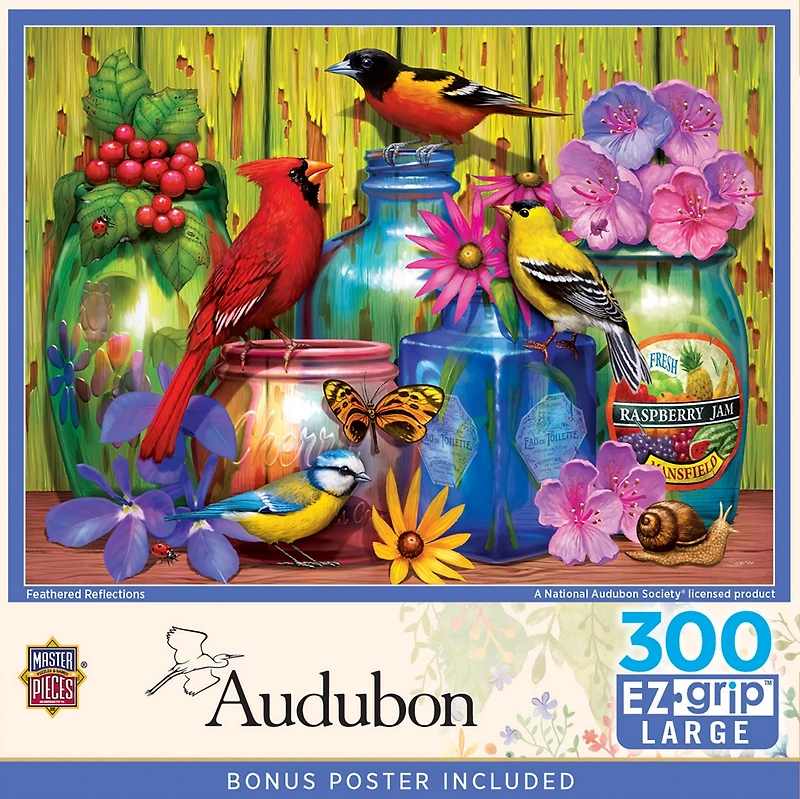 MasterPieces Audubon - Feathered Reflections 300 Piece Ez Grip Puzzle