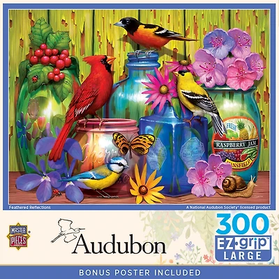 MasterPieces Audubon - Feathered Reflections 300 Piece Ez Grip Puzzle