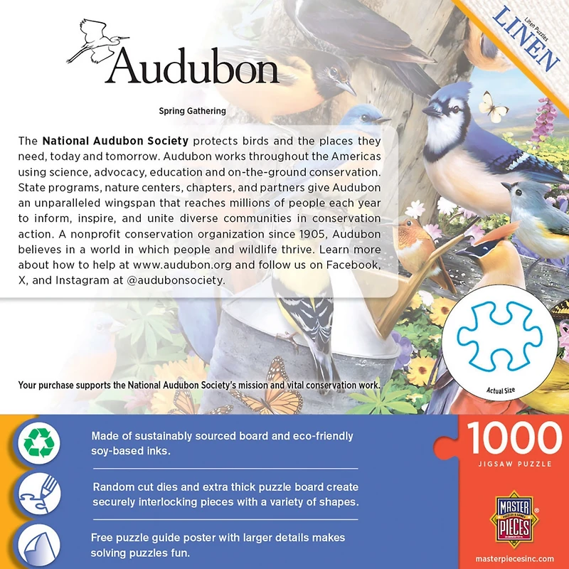 MasterPieces Audubon - Spring Gathering 1000 Piece Jigsaw Puzzle