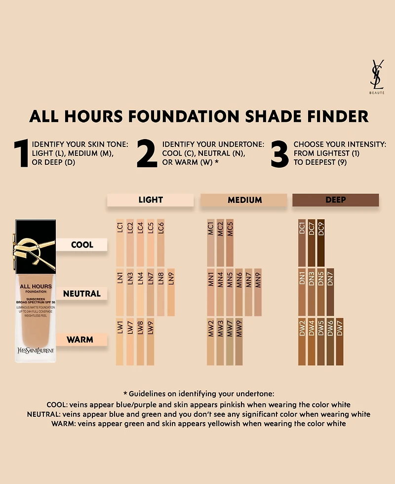 Yves Saint Laurent All Hours Luminous Matte Foundation Spf 30