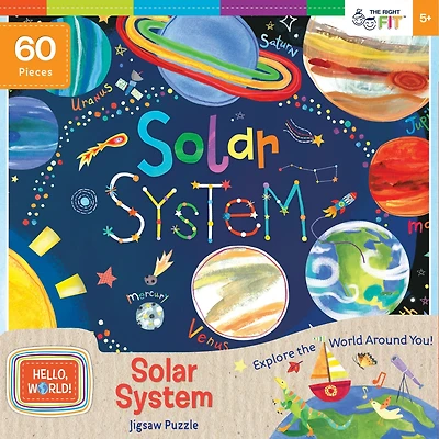 Masterpieces Hello, World! - Solar System 60 Piece Jigsaw Puzzle