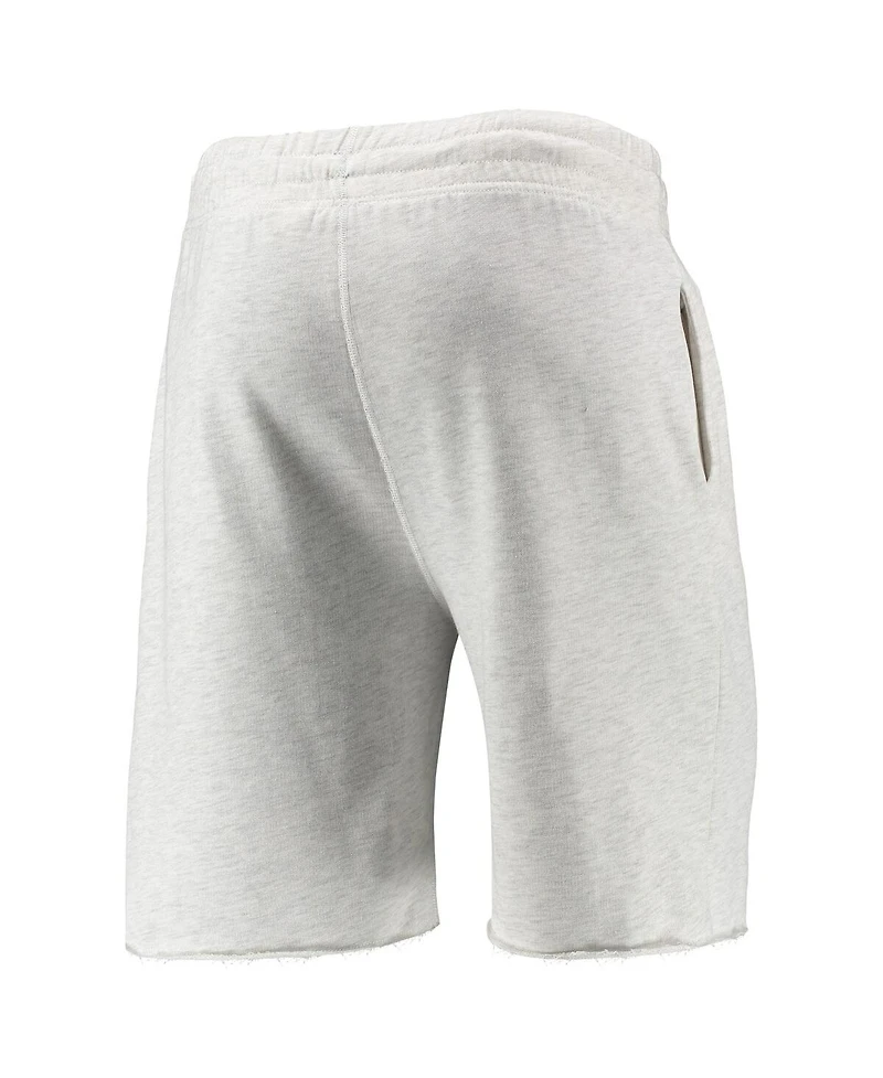 Men's Concepts Sport Oatmeal Washington Nationals Mainstream Logo Terry Tri-Blend Shorts
