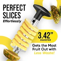 Heavy Duty Pineapple Corer & Slicer + Eye Removal Tool with Reinforced Blade