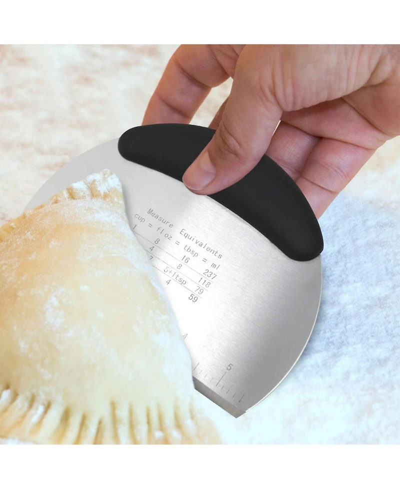 Zulay Kitchen Multi-purpose Bench Scraper And Chopper - Round